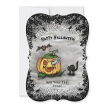 Ghost , Katze , Bat and Pumpkin , Glückliches Hall