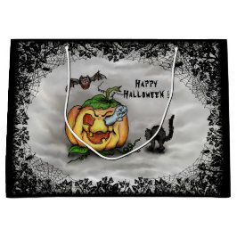 Ghost , Katze , Bat and Pumpkin , Glückliches Hall Große Geschenktüte