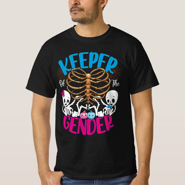 Ghost Keeper of the Gender Reveal Announcement Hal T-Shirt (Vorderseite)