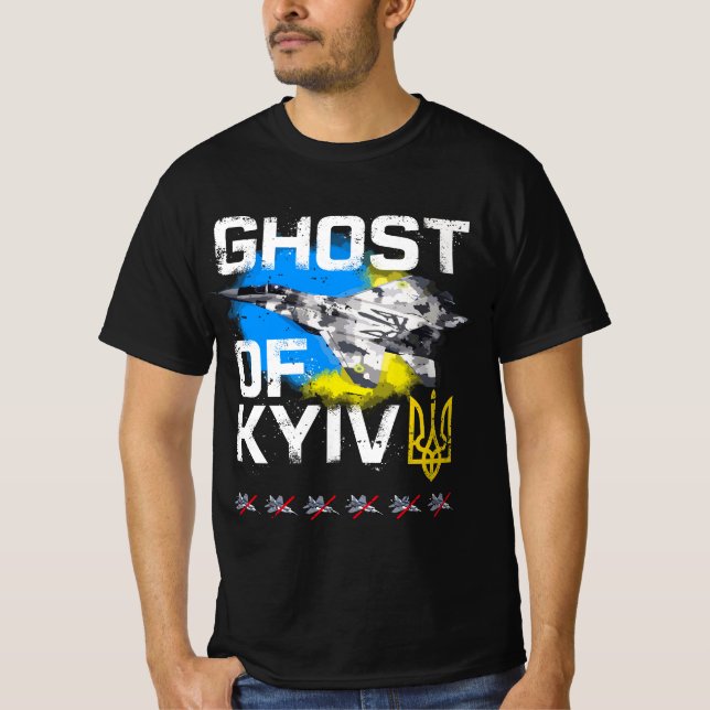 GHOST KIEW Kampfflugzeug T-Shirt (Vorderseite)