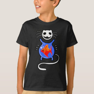 Ghost Kitty Cat Kids T - Shirt