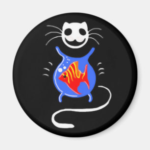 Ghost Kitty Cat Magnet