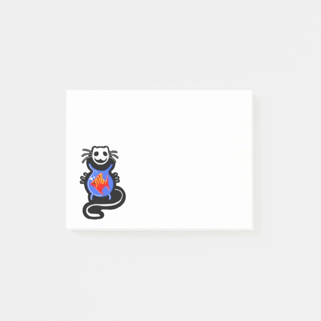 Ghost Kitty Cat Post-It Notes Klebezettel (Vorderseite)