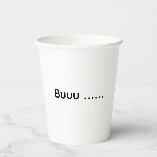 Ghost Kitty Halloween-Kostüm Pappbecher (Rückseite)