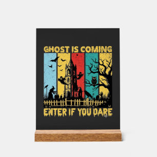 Ghost kommt Halloween Spukhaus Hexe Eule_ Acrylschild