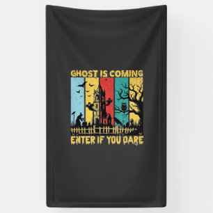 Ghost kommt Halloween Spukhaus Hexe Eule_ Banner