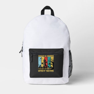Ghost kommt Halloween Spukhaus Hexe Eule_ Bedruckter Rucksack