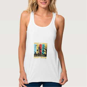 Ghost kommt Halloween Spukhaus Hexe Eule_ Tank Top