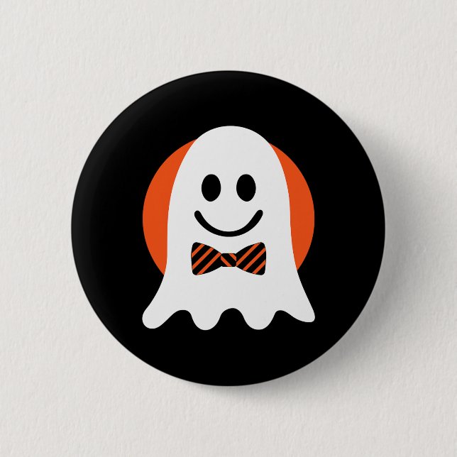 Ghost Kostüm Halloween Gesicht Männer Frauen Erwac Button (Vorderseite)