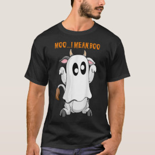Ghost Kuh Farm Moo I Gemein Boo Moon Cosplay Hallo T-Shirt