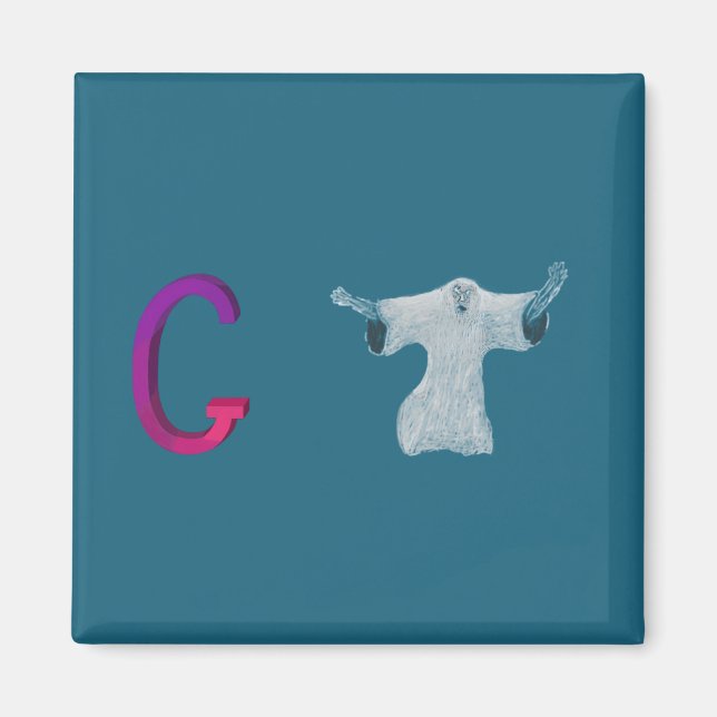Ghost-Kühlschrankmagnet Magnet (Vorne)