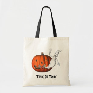 Ghost Kürbislaterne Halloween Funny Tote Tag Tragetasche