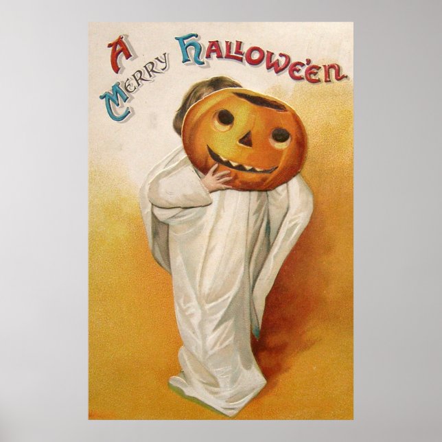 Ghost Kürbislaterne Pumpkin Child Poster (Vorne)