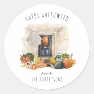 Ghost & Kürbisse   Frohes Halloween-Geschenk Runder Aufkleber