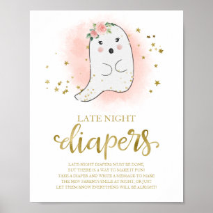 Ghost Late Night Diapers Baby Showspielzeichen Poster