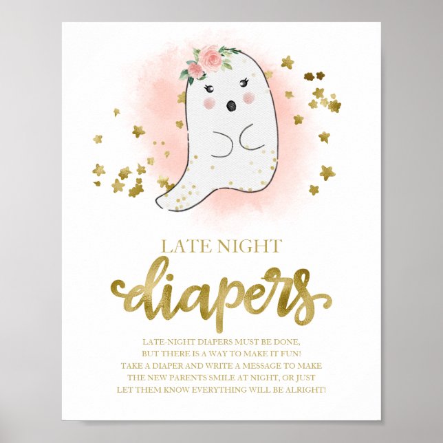 Ghost Late Night Diapers Baby Showspielzeichen Poster (Vorne)