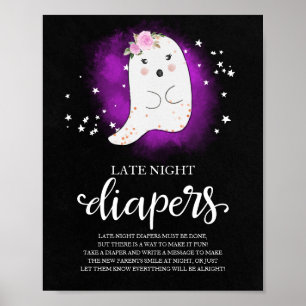 Ghost Late Night Diapers Baby Showspielzeichen Poster