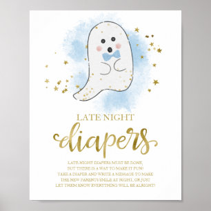 Ghost Late Night Diapers Baby Showspielzeichen Poster