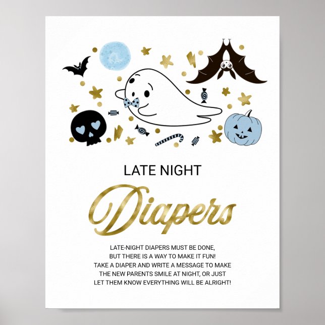 Ghost Late Night Diapers Baby Showspielzeichen Poster (Vorne)