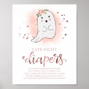 Ghost Late Night Diapers Baby Showspielzeichen Poster
