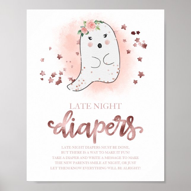 Ghost Late Night Diapers Baby Showspielzeichen Poster (Vorne)