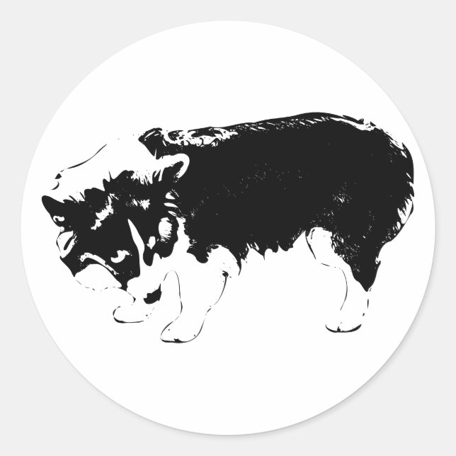 Ghost-Leaf Sniffer Runder Aufkleber (Vorderseite)