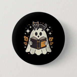 Ghost-Lesebuch Halloween-Bibliothek Schwarz für Da Button