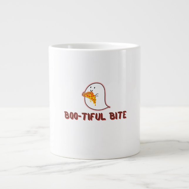 Ghost Lieben Pizza Jumbo-Tasse (Vorderseite)
