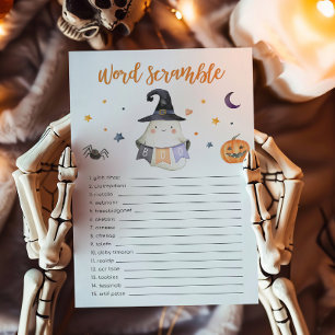 Ghost Little Boo Baby Dusche Word Scramble Spiel