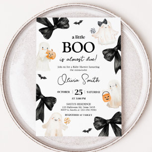 Ghost Little Boo Halloween Babydusche Einladung