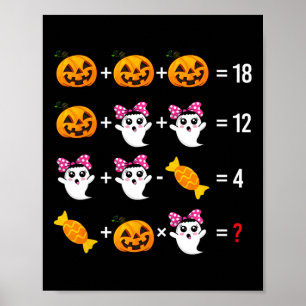Ghost Mathematics Mathematics Halloween Niedlicher Poster