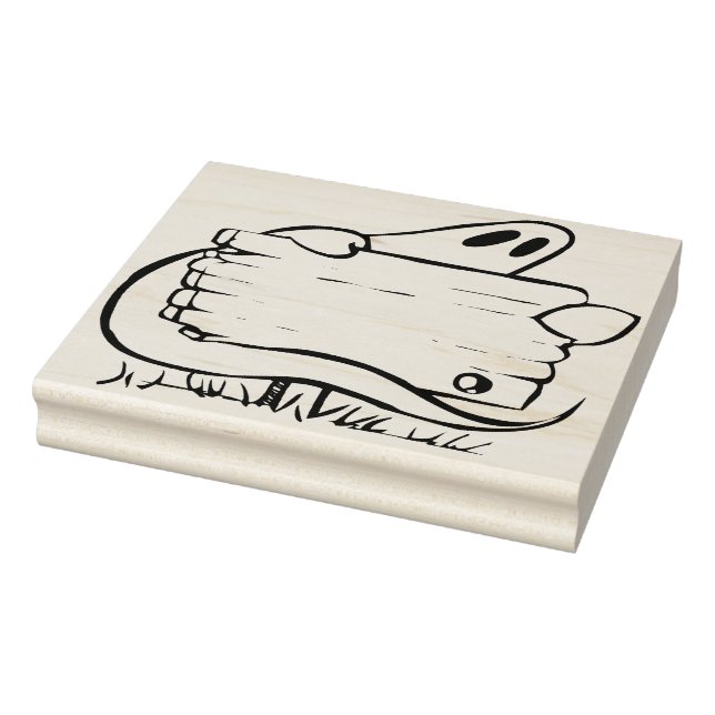 Ghost mit Briefmarke zur Illustrationskunst Gummistempel (Stempel)