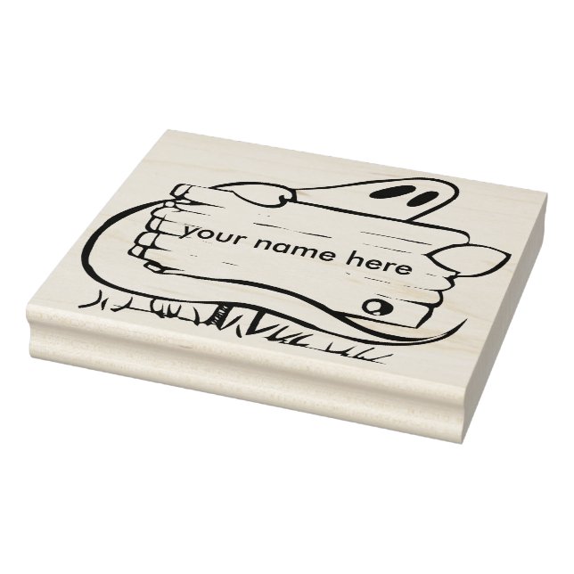 Ghost mit Wegweiser 2 Briefmarke zur Illustration Gummistempel (Stempel)
