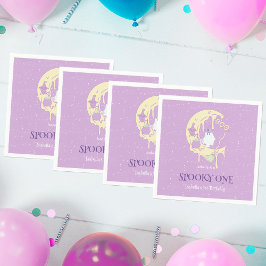 Ghost Moon Niedlich Spooky Ein Halloween 1. Geburt Serviette