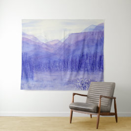 Ghost Mountain Valley Wasserfarbenwelt Landschaft Wandteppich