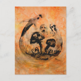 Ghost Mushrooms Postcard Postkarte
