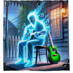 Ghost Musician Duschvorhang