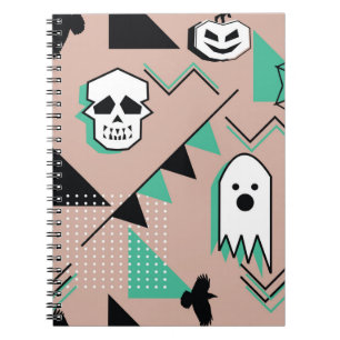 Ghost-Muster,Halbween Theme nahtlose Muster mit Notizblock