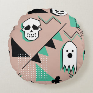 Ghost-Muster,Halbween Theme nahtlose Muster mit Rundes Kissen
