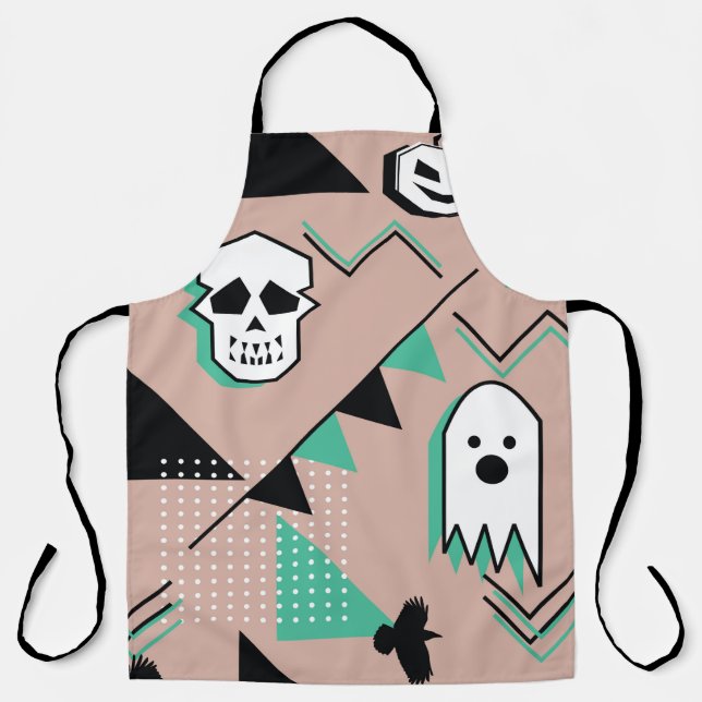 Ghost-Muster,Halbween Theme nahtlose Muster mit Schürze (Vorderseite)