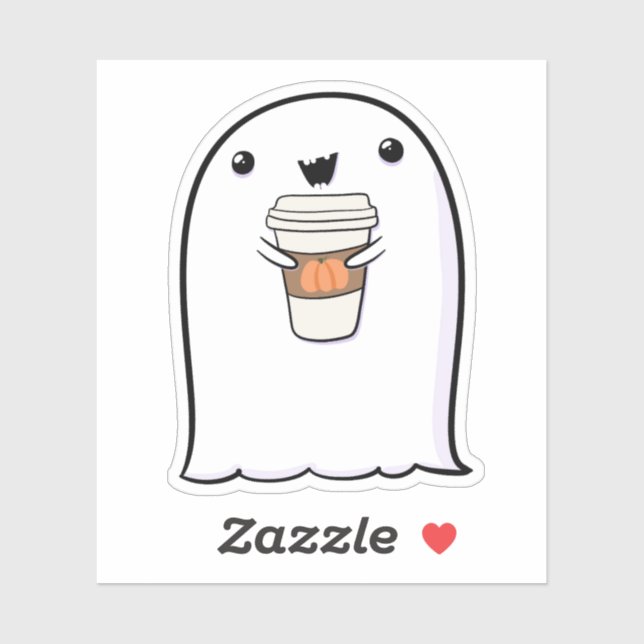 Ghost Niedlich Halloween Art Herbstsaison Aufkleber (Blatt)