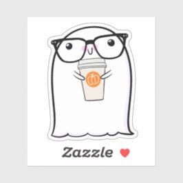 Ghost Niedlich Halloween Art Herbstsaison Aufkleber