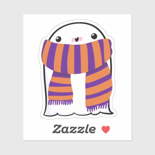 Ghost Niedlich Halloween Art Herbstsaison Aufkleber (Blatt)