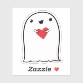 Ghost Niedlich Halloween Art Herbstsaison Aufkleber