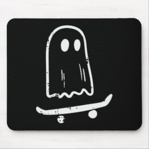 Ghost on Skateboard Spaß Retro Halloween Kostüm Bo Mousepad