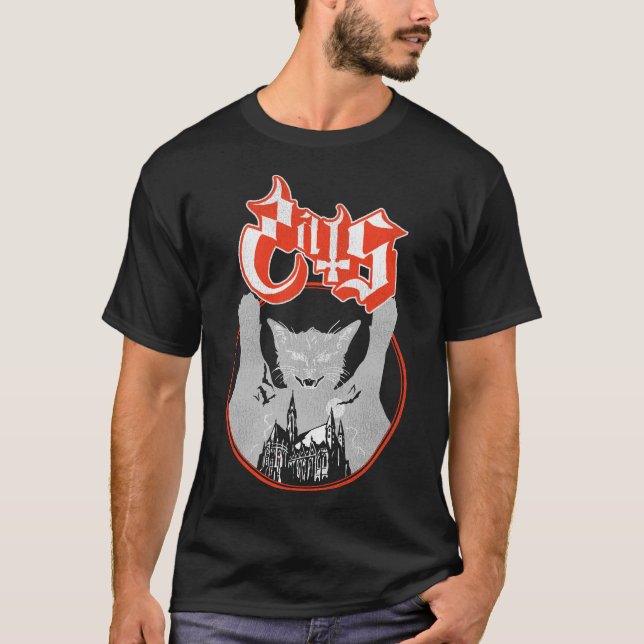 Ghost Opus Cat Parody - Funny Cats Musik Fan Kunst T-Shirt (Vorderseite)