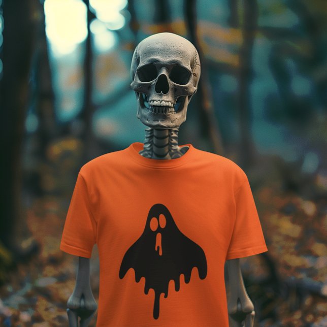 Ghost Orange Halloween T-Shirt (Von Creator hochgeladen)