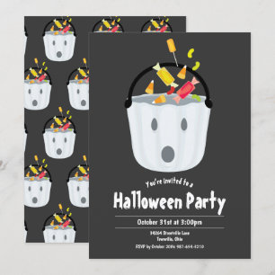 Ghost Pail Candy Kid's Halloween-Party Einladung