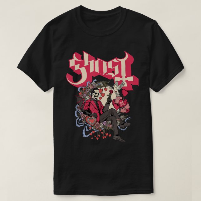 Ghost - Papa Cupid Valentinstag T-Shirt (Design vorne)
