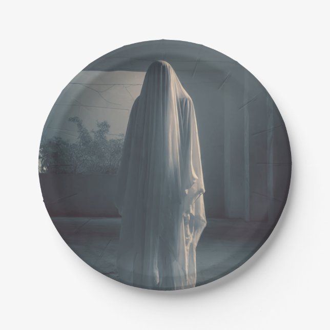 Ghost Paper Plate for Enjoying the Party Pappteller (Vorderseite)